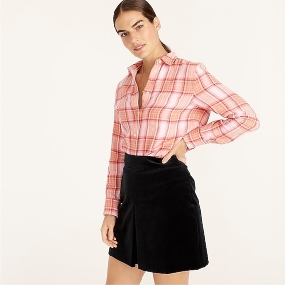 J. Crew Classic Fit Shirt Plaid in Blush Tartan size 14 - Picture 2 of 11